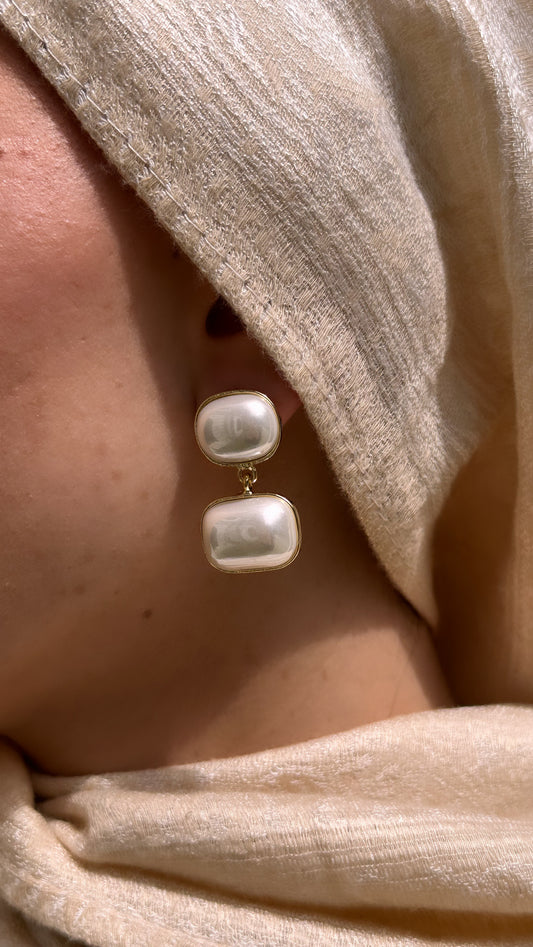 Istanbul Ivory Pearl Earrings